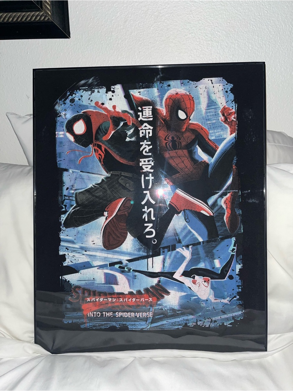 Spider-Man: Into the Spider-Verse Glass-Framed Textile Artwork – 16×20